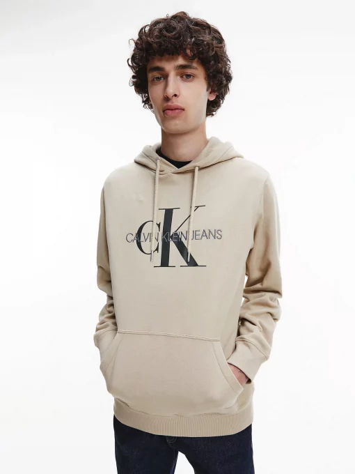 Calvin Klein Loho Hoodie Crockery/Black Olive