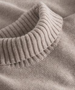 Les Deux Grant Turtleneck Wool Knit Dark Sand