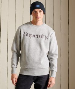 Superdry Core Logo Source Crew Sweatshirt Athletic Grey Marl