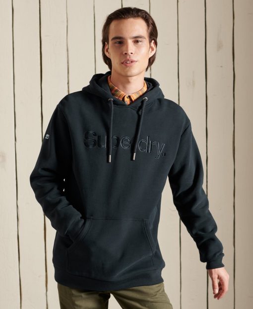 Superdry Core Logo Source Brushed Hoodie Eclipse Navy