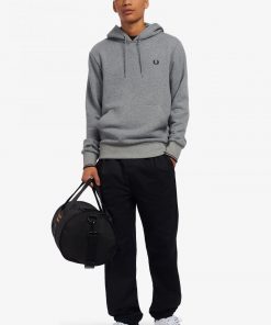 Fred Perry Tipped Hooded Sweatshirt Grey