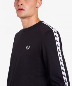 Fred Perry Taped L/S T-shirt Black