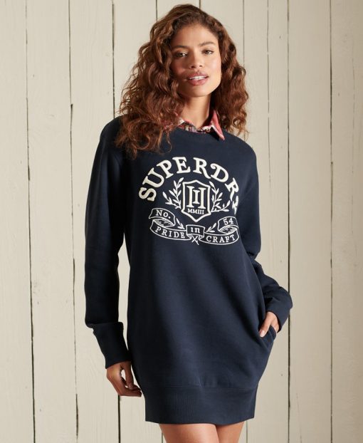 Superdry Pride In Craft Sweat Dress Eclipse Navy
