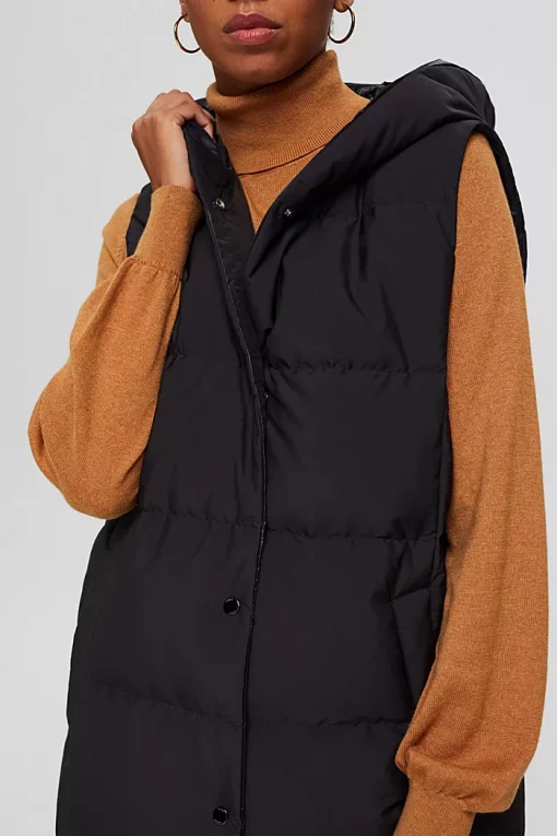 Esprit Long Down Vest Black