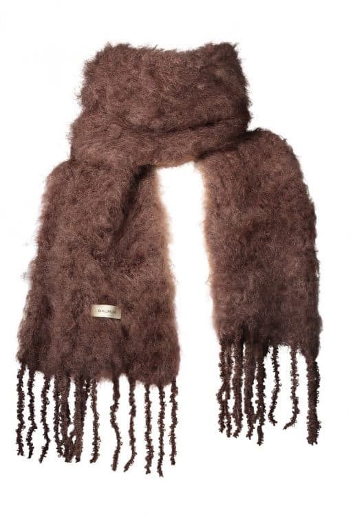 Balmuir Aurora Kid Mohair Scarf Coffee Bean