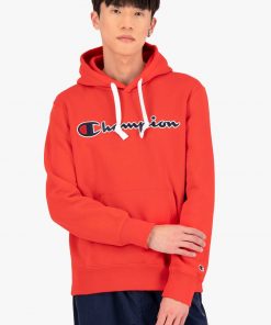 Champion Script Logo Hoodie Red