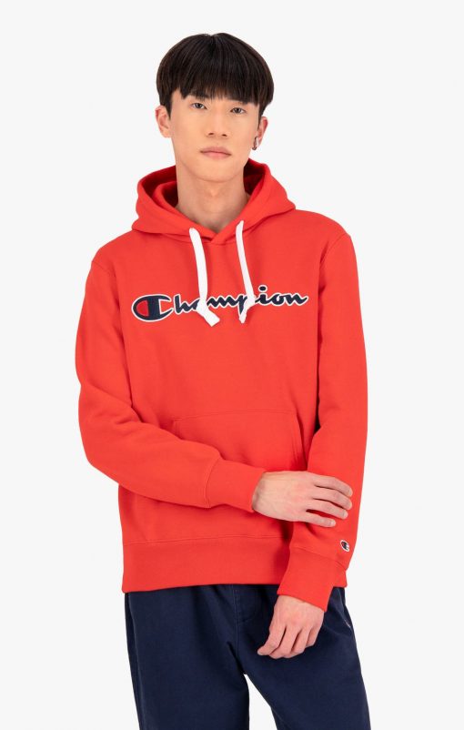 Champion Script Logo Hoodie Red