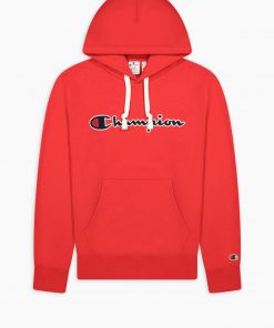 Champion Script Logo Hoodie Red