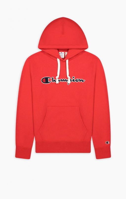 Champion Script Logo Hoodie Red