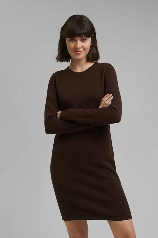 Esprit Knitted Dress Brown