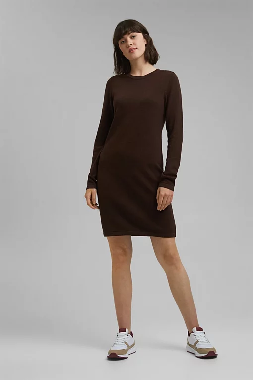 Esprit Knitted Dress Brown