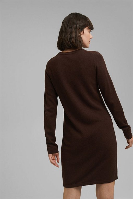 Esprit Knitted Dress Brown