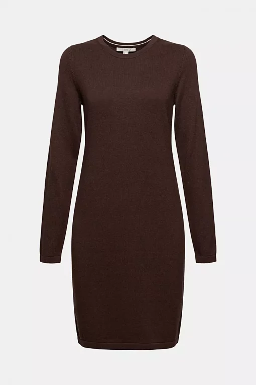 Esprit Knitted Dress Brown