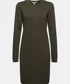 Esprit Knitted Dress Dark Khaki