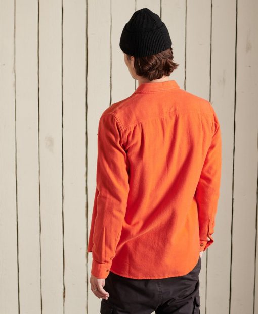 Superdry Trailsman Flannel Shirt Spiced Orange