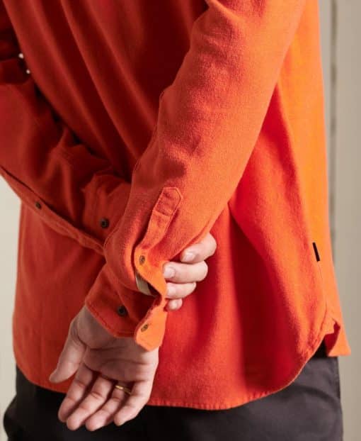 Superdry Trailsman Flannel Shirt Spiced Orange