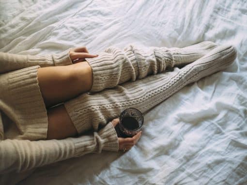 Pura Long Wool Socks Beige