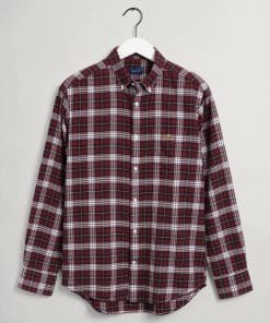 Gant Flannel Check Shirt Carbernet Red
