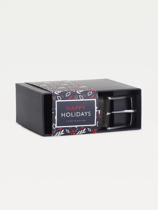 Tommy Hilfiger Adan Leather Belt Gift Set Testa Di Moro