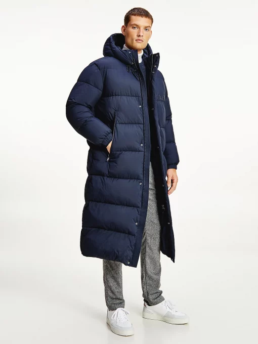 Tommy Hilfiger High Loft Maxi Parka Coat Desert Sky