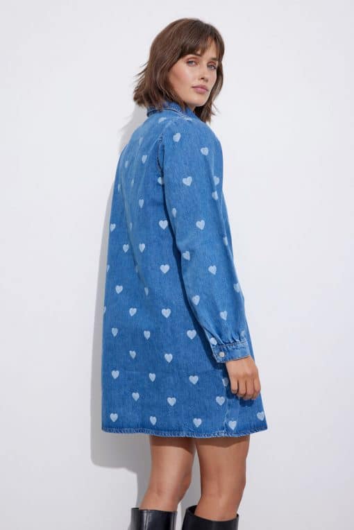 Envii Enpumpkin Ls Dress Denim Heart