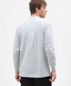 Dickies Long Sleeve Pocket Tee Heather Grey