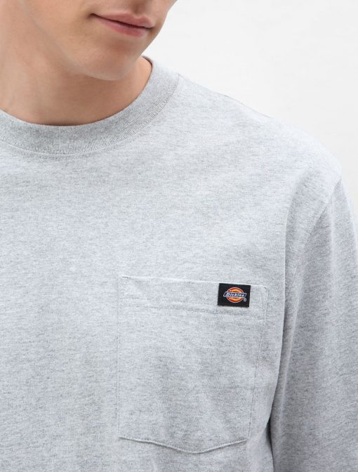 Dickies Long Sleeve Pocket Tee Heather Grey