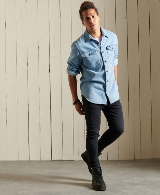 Superdry Denim Work Shirt Vintage Wash