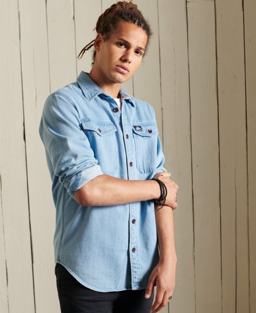 Superdry Denim Work Shirt Vintage Wash
