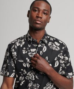 Superdry Vintage Hawaiian Shirt Black Floral