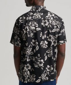 Superdry Vintage Hawaiian Shirt Black Floral
