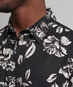 Superdry Vintage Hawaiian Shirt Black Floral
