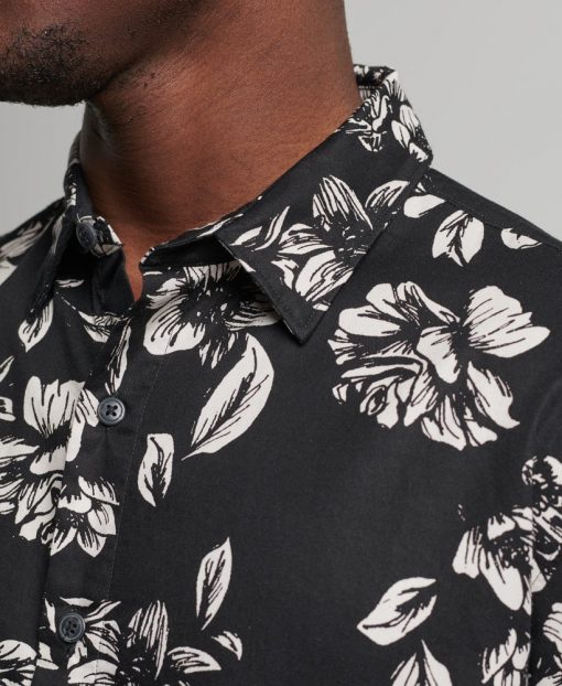 Superdry Vintage Hawaiian Shirt Black Floral