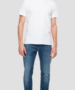 Replay 573 Straight Fit Bio Jeans Medium Blue