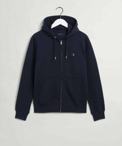 Gant The Original Full Zip Hoodie Evening Blue