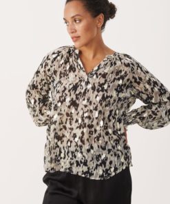 Part Two Tennie Blouse Texture Print Gold