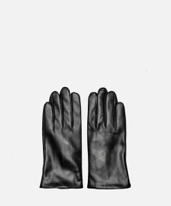RE:DESIGNED Stacey Plain Leather Gloves Black