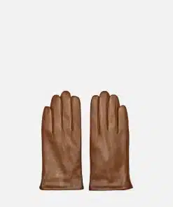 RE:DESIGNED Stacey Plain Leather Gloves Cognac