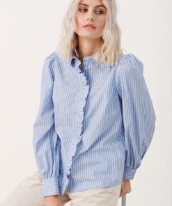 Part Two Vena Shirt Blue Bonnet Stripe