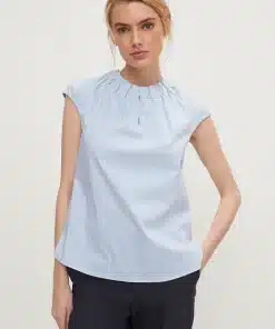 Comma, Blouse Stripe Top Sky Blue