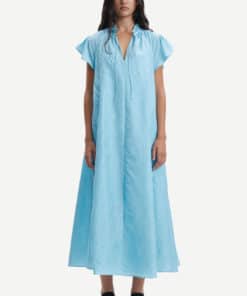 Samsoe & Samsoe Karookh Long Dress  Blue Topaz