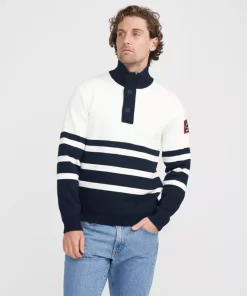 Holebrook Frej T-Neck Windproof Navy/Offwhite