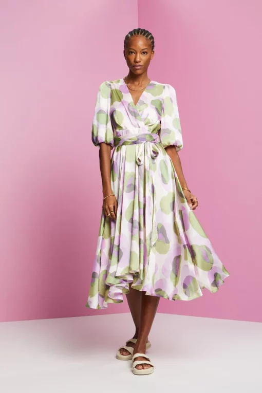 Esprit Print Dress Lavender