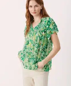 Part Two Sinna Blouse Green Gradient Print