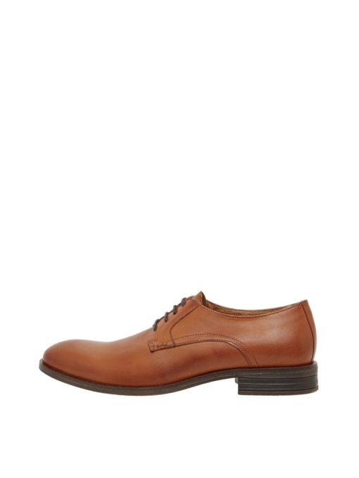 Bianco Biabyron Leather Derby Brandy