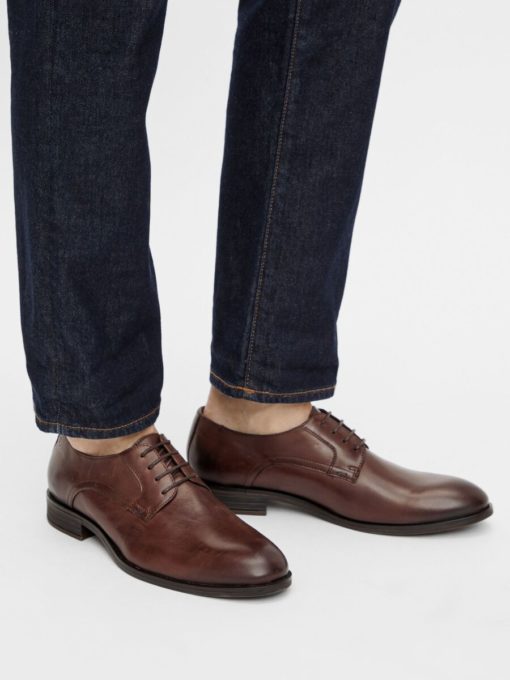Bianco Biabyron Leather Derby Dark Brown