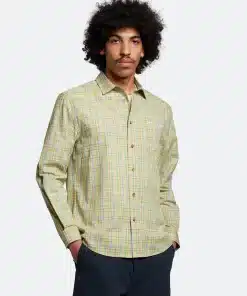 Lyle & Scott Grid Long Sleeve Shirt Sunbeam