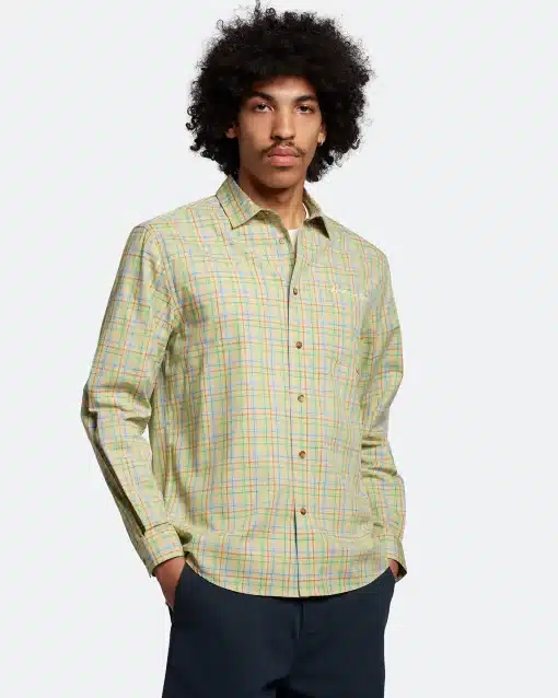 Lyle & Scott Grid Long Sleeve Shirt Sunbeam