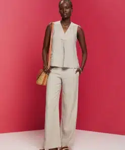 Esprit Linen Top Light Taupe