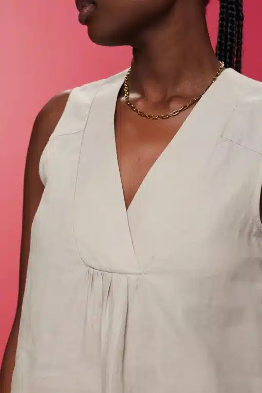 Esprit Linen Top Light Taupe